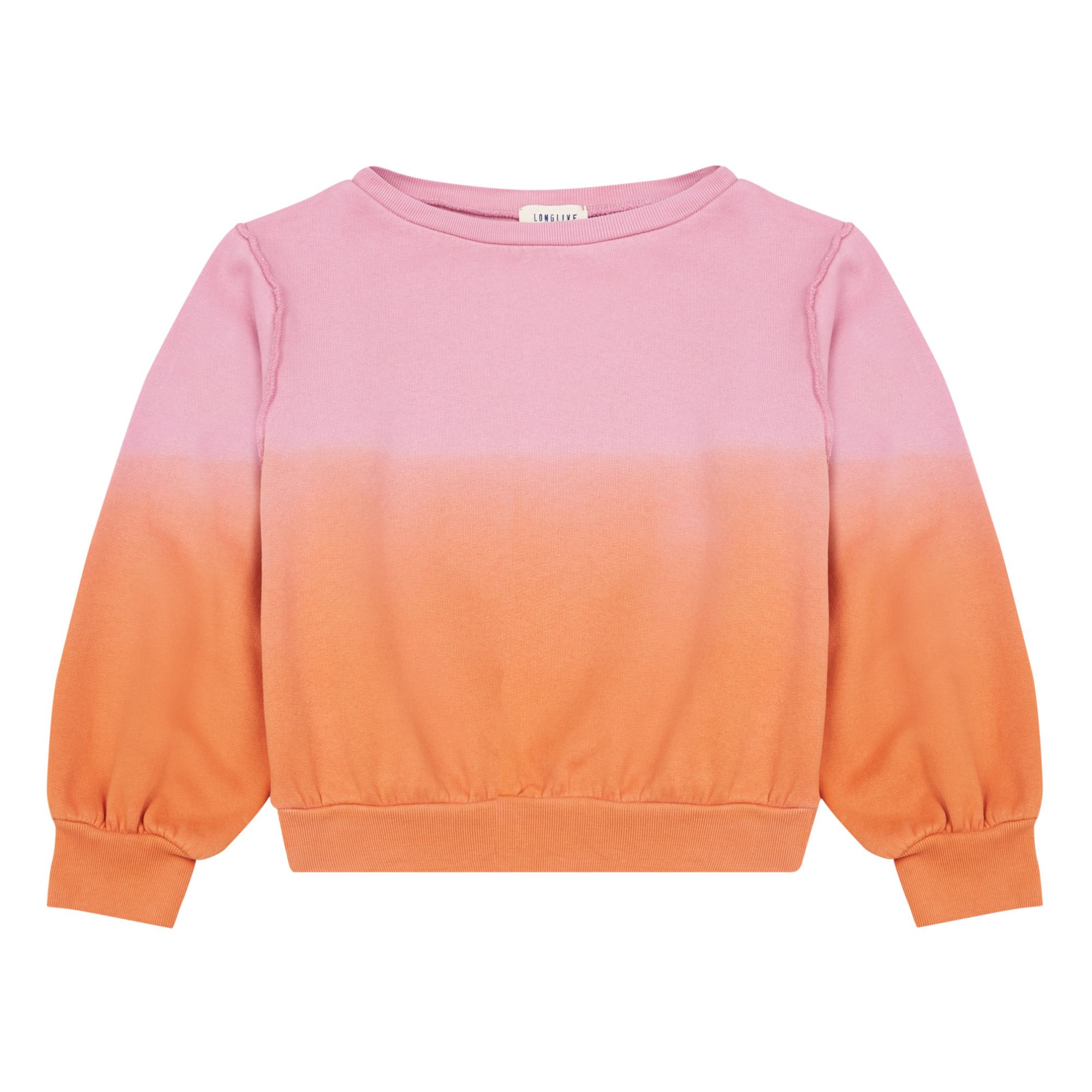 Organic Cotton Sweatshirt - Longlivethequeen x Smallable Collaboration Pink- Product image n°0