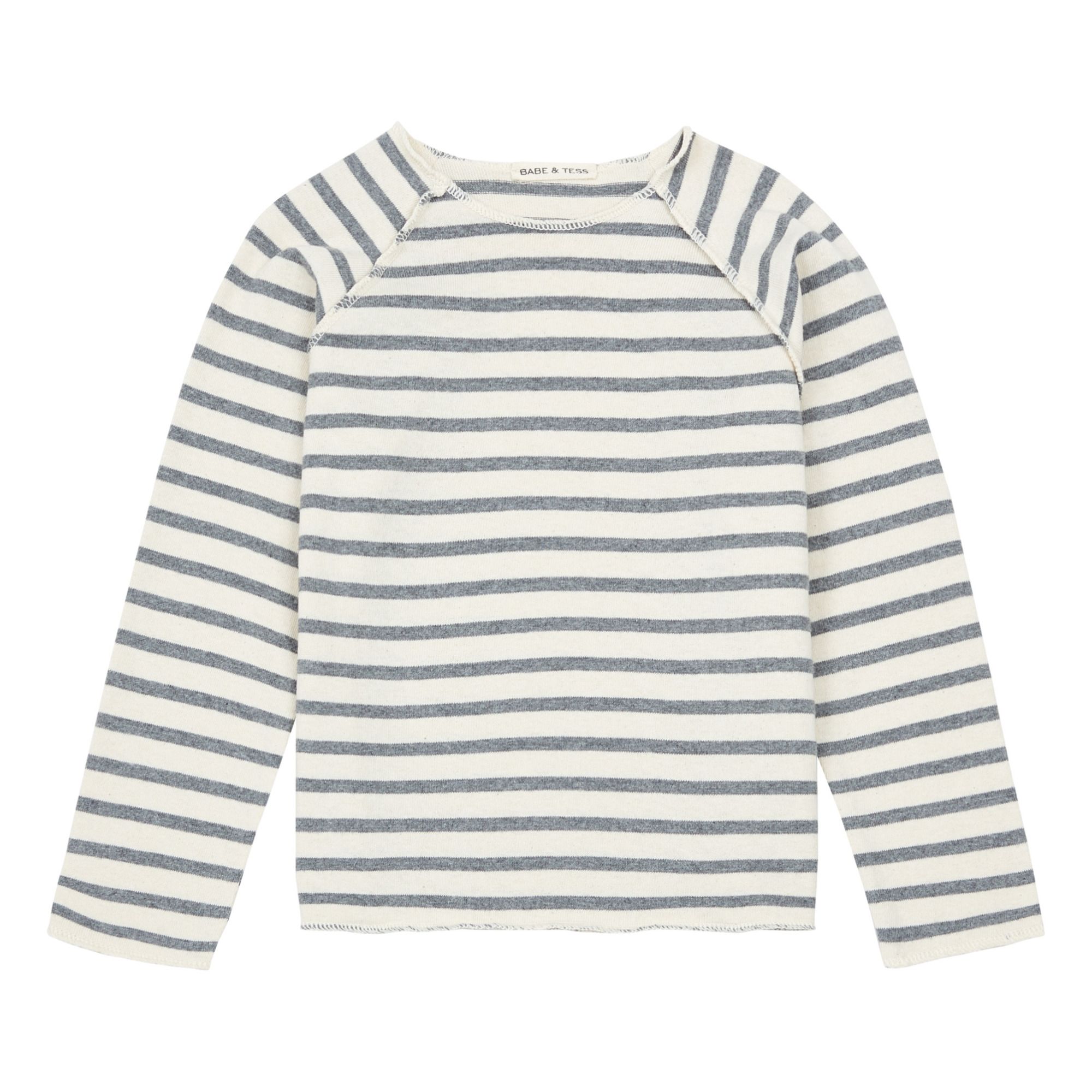 Striped Sweatshirt Grey- Product image n°0