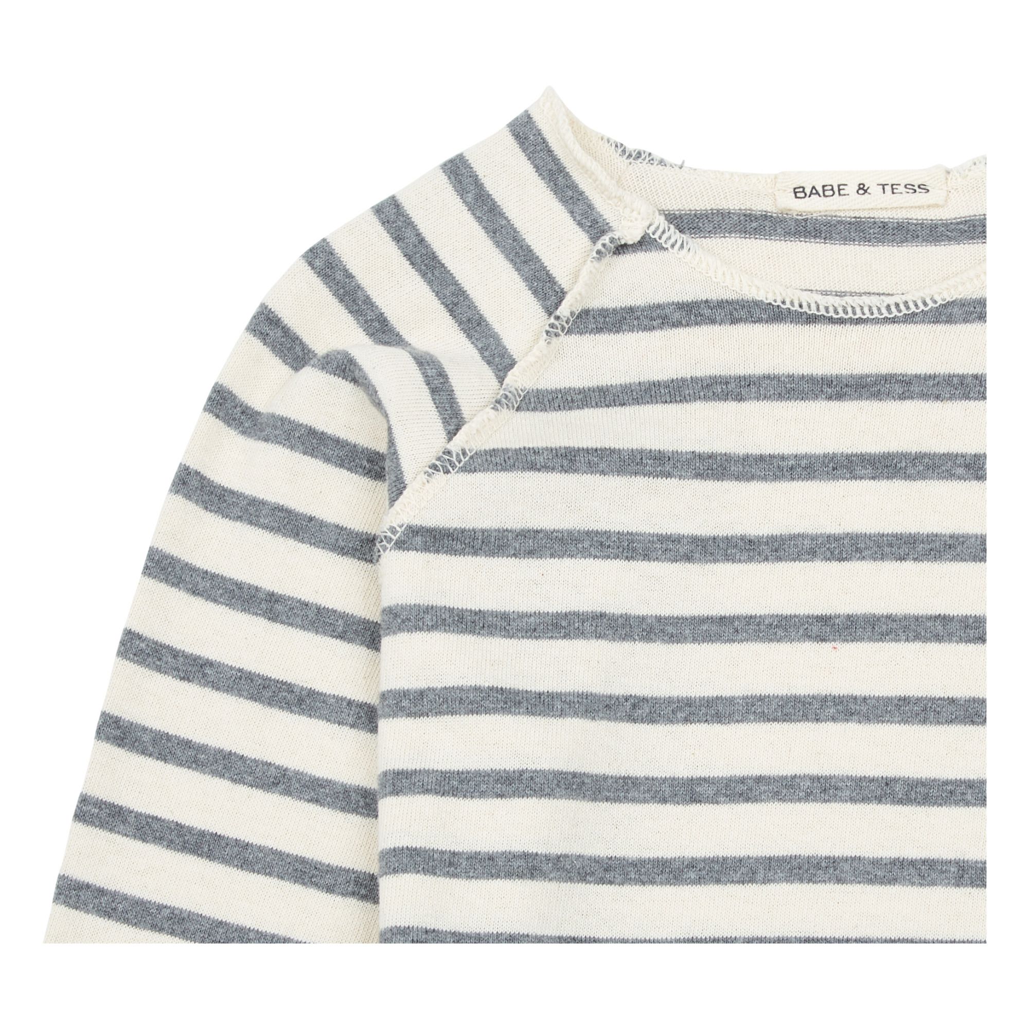 Striped Sweatshirt Grey- Product image n°1