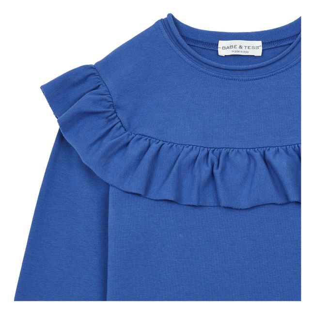 Frill Sweatshirt Blau