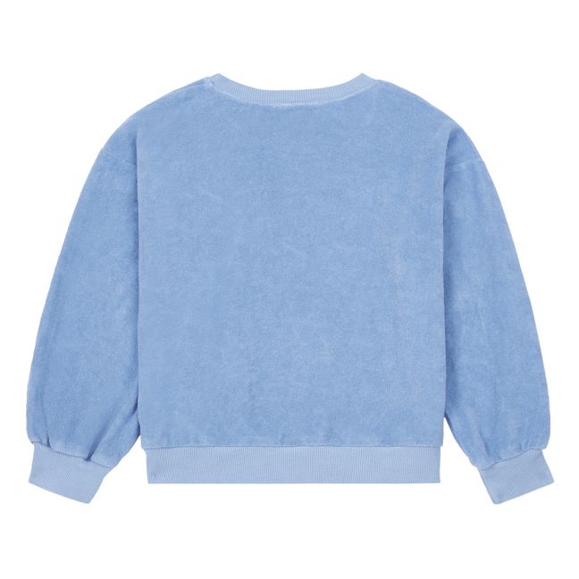 Frottee-Sweatshirt  Hellblau