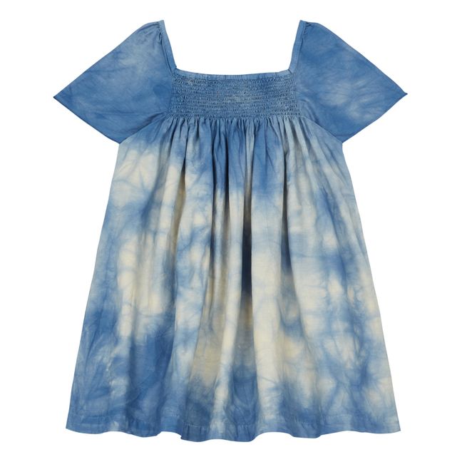 Organic Cotton Tie-Dye Dress - Longlivethequeen x Smallable Collaboration Blu