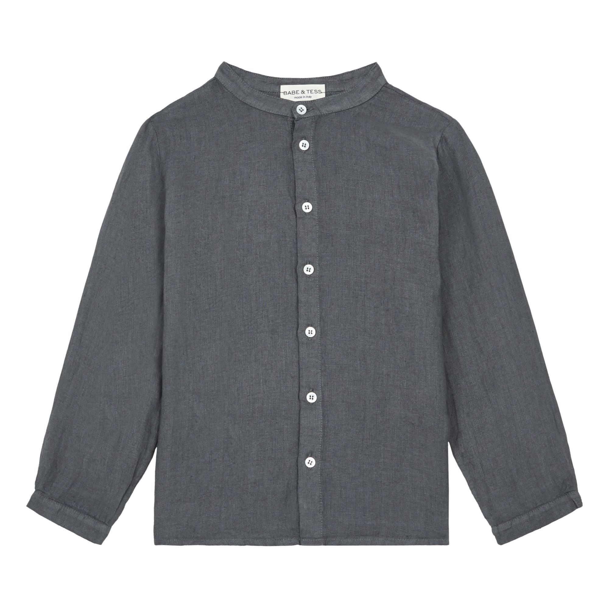 Linen Shirt Charcoal grey- Product image n°0