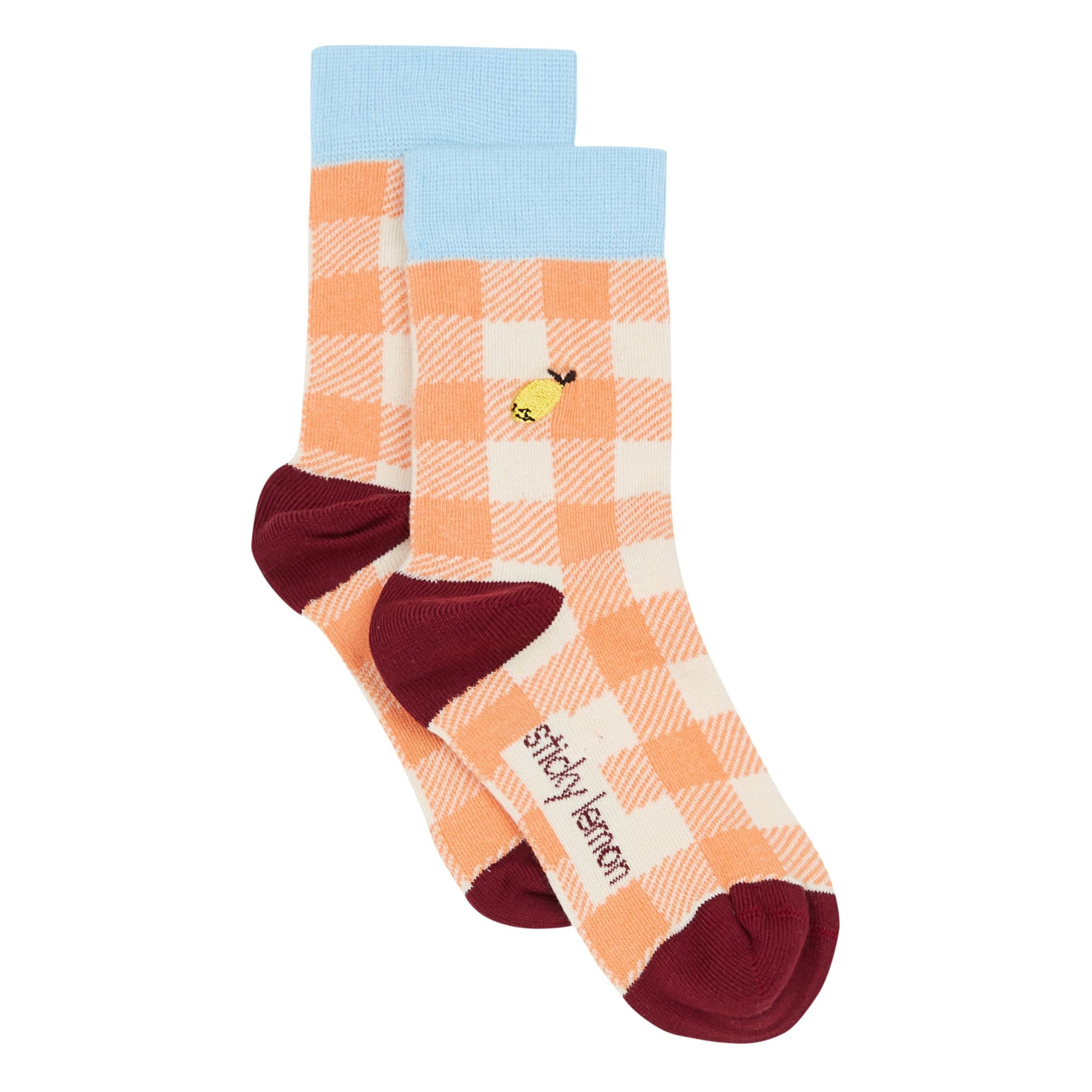 Checked Socks Orange- Product image n°0