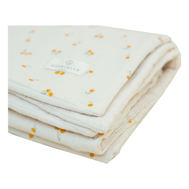 Blossom Organic Cotton Lightweight Blanket Saffron