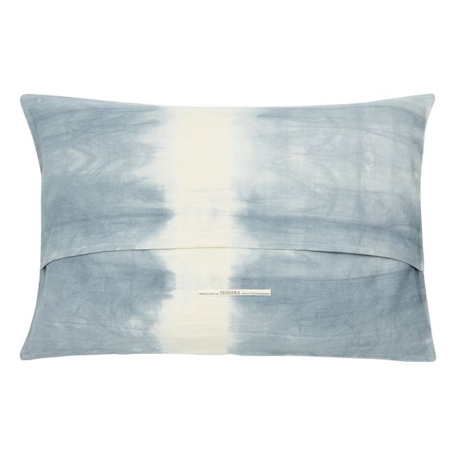 Natural Fibre Cushion Cover Grey blue