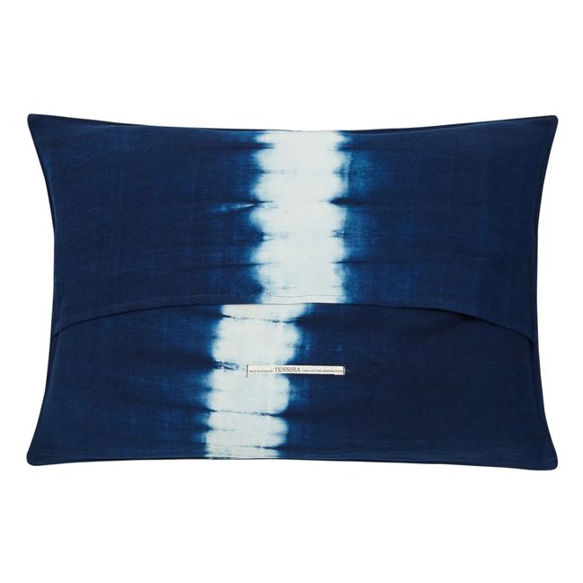 Natural Fibre Cushion Cover Indigo blue