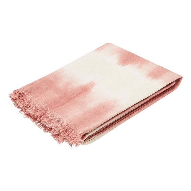 Fringed Beach Towel Dusty Pink