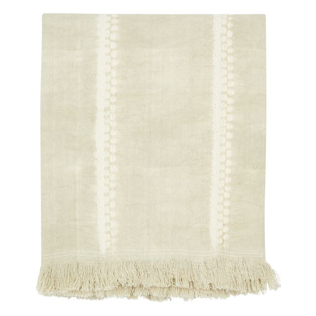 Fringed Beach Towel | Beige