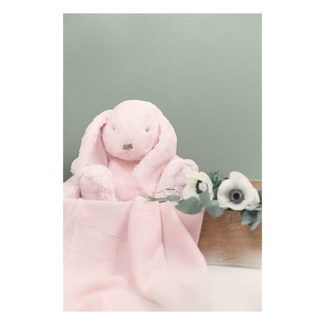 Peluche Manta Augustin el conejo | Rosa Palo