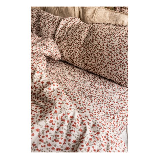 Royal Cress Cotton Percale Fitted Sheet Red