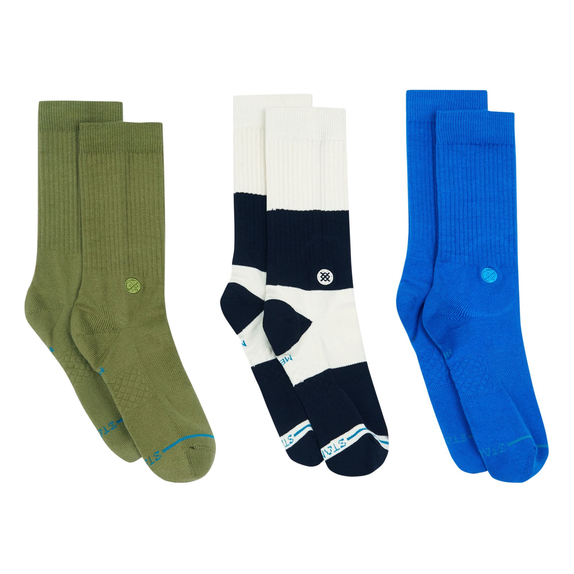 Socks - Set of 3 Blue- Product image n°0
