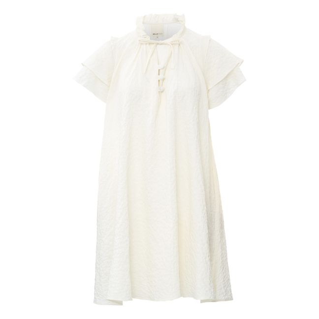 Kyoto Textured Dress Weiß