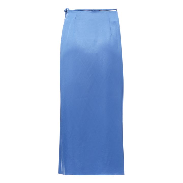 Falda Lea de raso Azul- Imagen del producto n°1