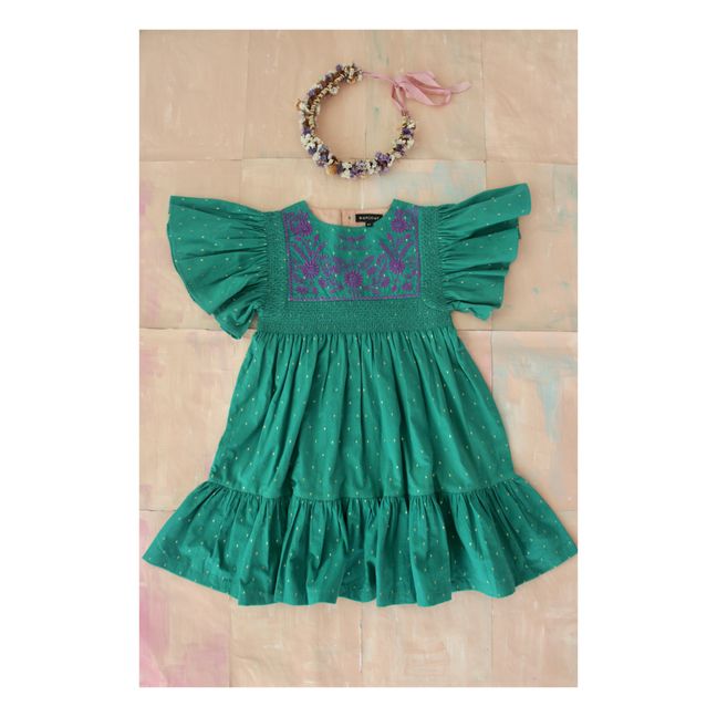 Rosalie Embroidered Dress | Verde