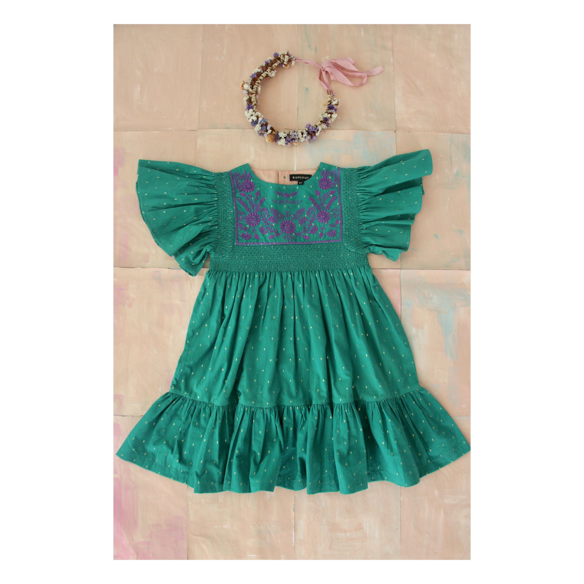 Rosalie Embroidered Dress Grün- Produktbild Nr. 1