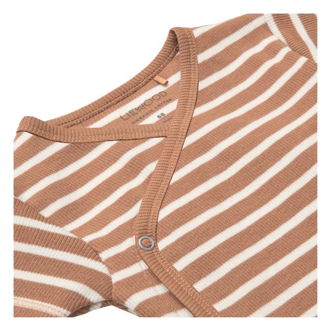 Lot de 2 Bodies Manches Longues Croisés Hali Coton Bio | Rose