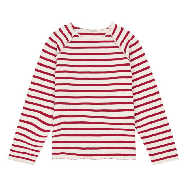 Striped Sweatshirt Rojo