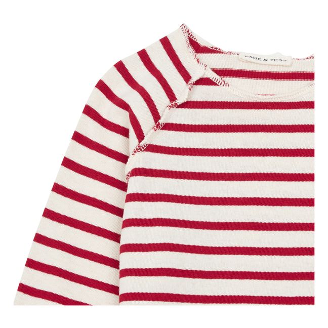 Striped Sweatshirt Rojo