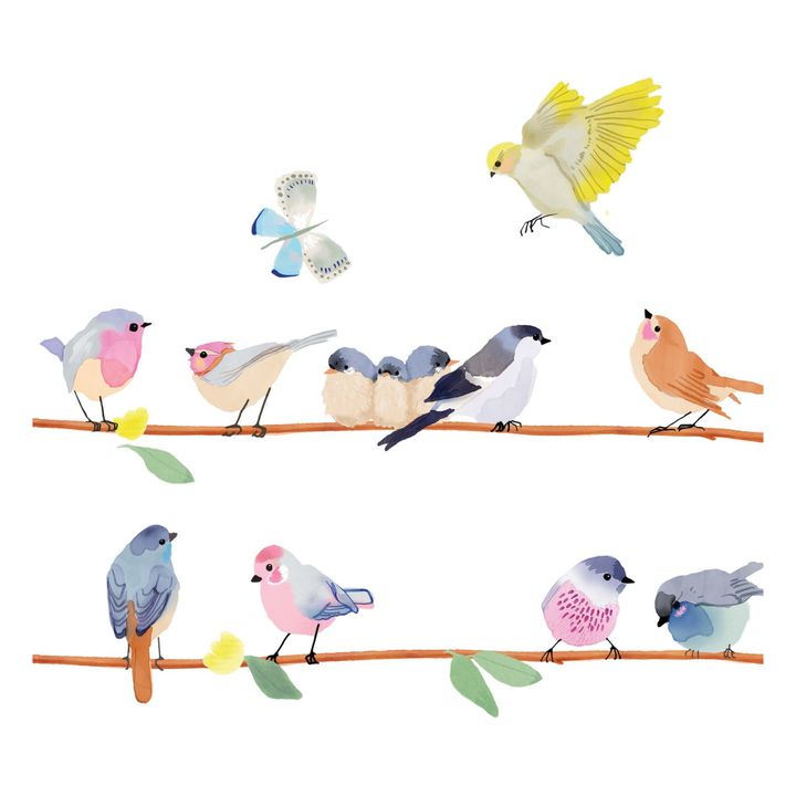 Frise branche d'oiseaux de printemps- Image produit n°0
