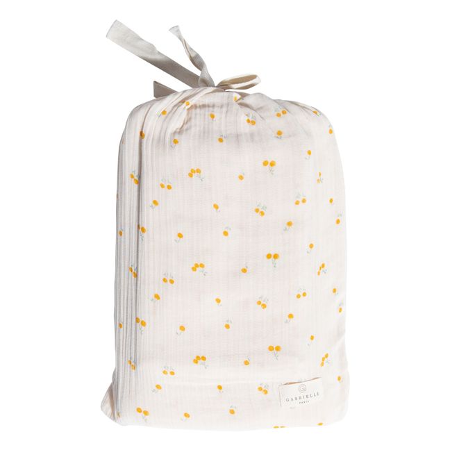Parure de lit en coton bio Blossom - Taie 65x65 cm | Safran