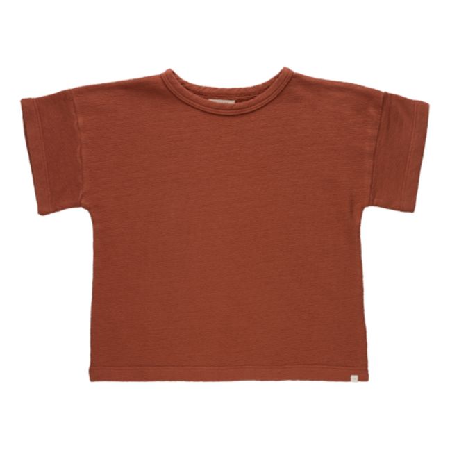 Camiseta de algodón orgánico Antero Terracotta