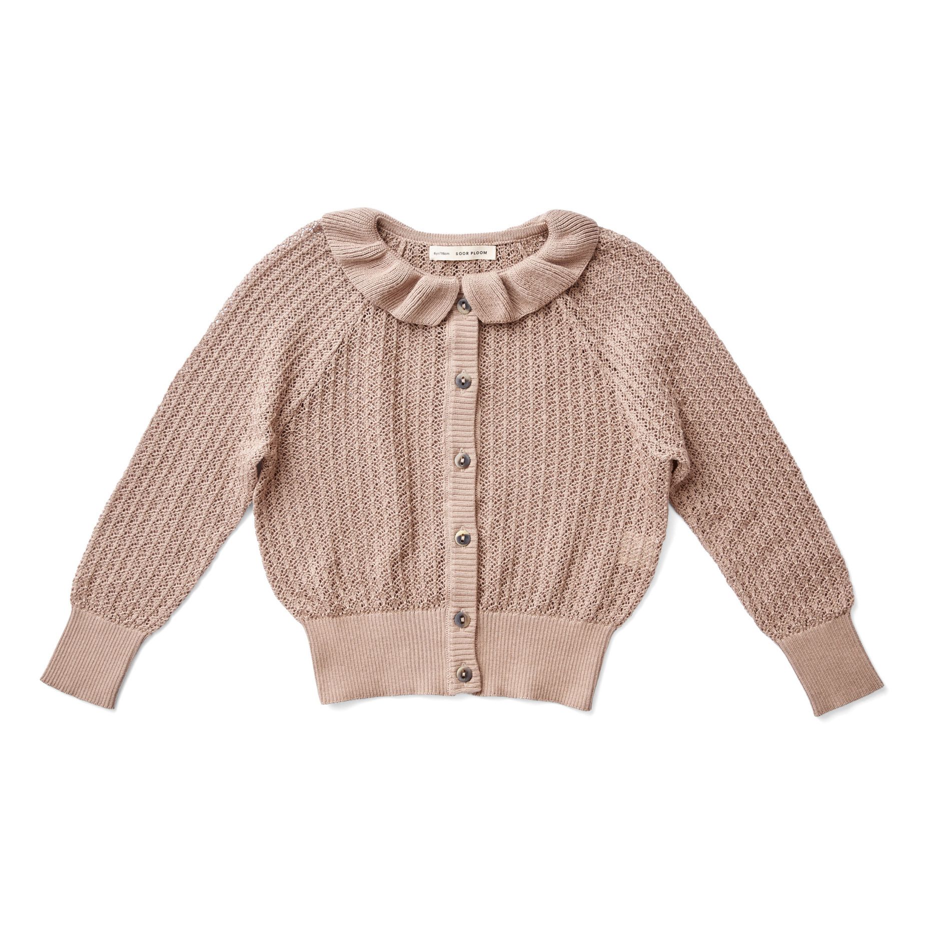 Soor Ploom - Iona Organic Pima Cotton Openwork Cardigan - Pale