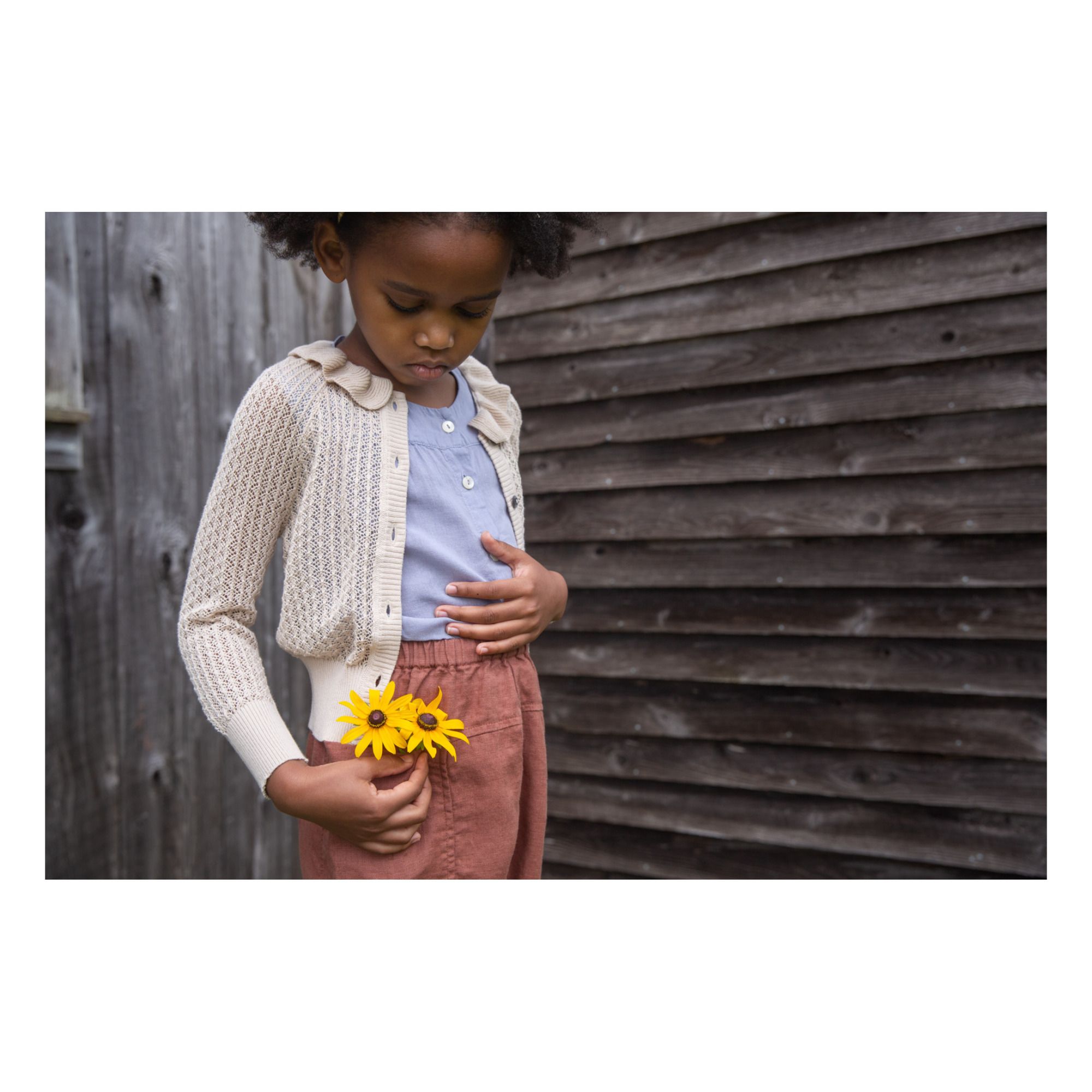 レビューで送料無料】 little flower cotton ops cardigan www 