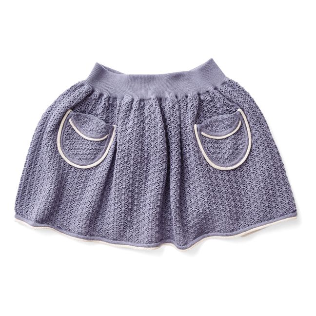Norma Organic Pima Cotton Knit Skirt Azul