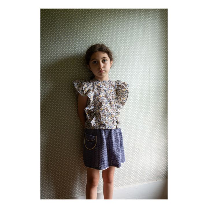 Norma Organic Pima Cotton Knit Skirt | Blue