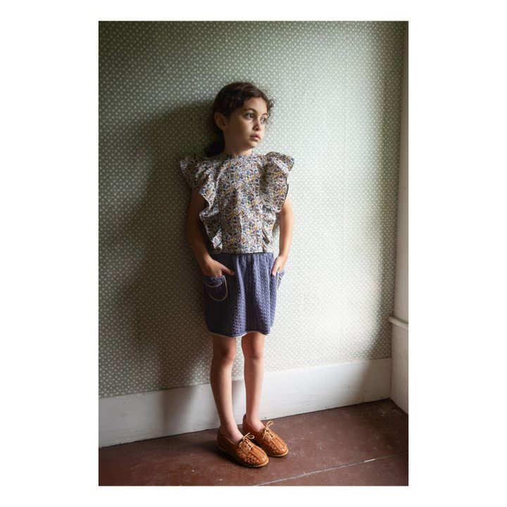Soor Ploom - Norma Organic Pima Cotton Knit Skirt - Blue | Smallable