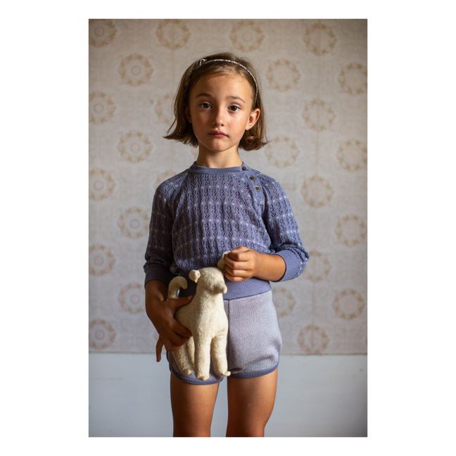 Wallis Organic Pima Cotton Knit Shorts Blu