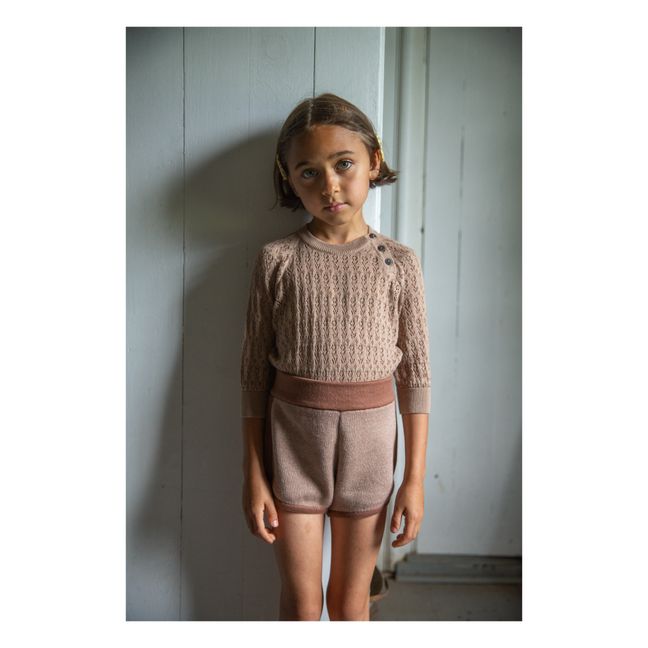 Wallis Organic Pima Cotton Knit Shorts Rosa antico