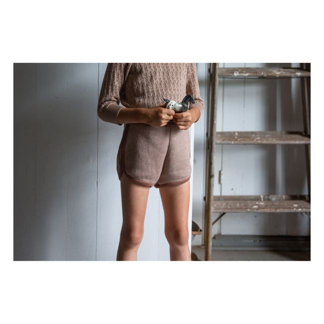 Wallis Organic Pima Cotton Knit Shorts Rosa antico