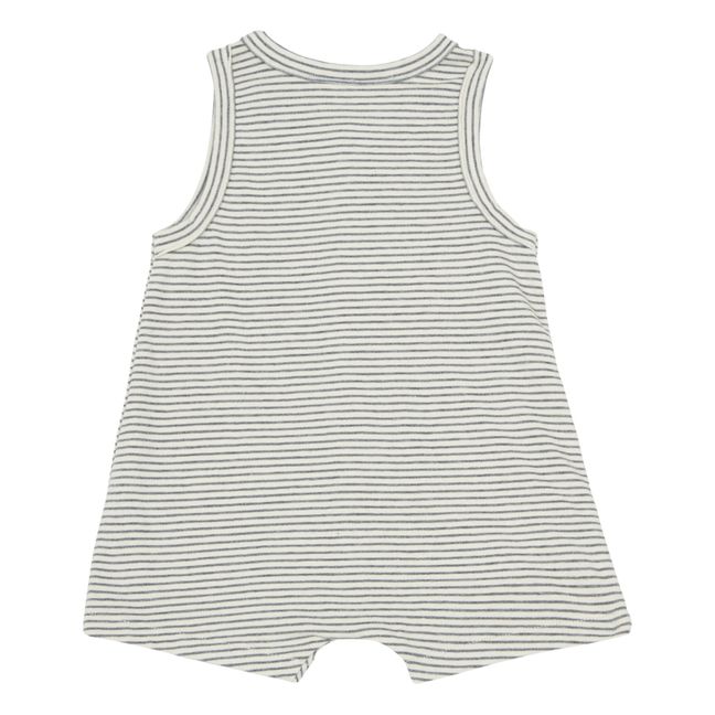 Achille Striped Jersey Playsuit Grey