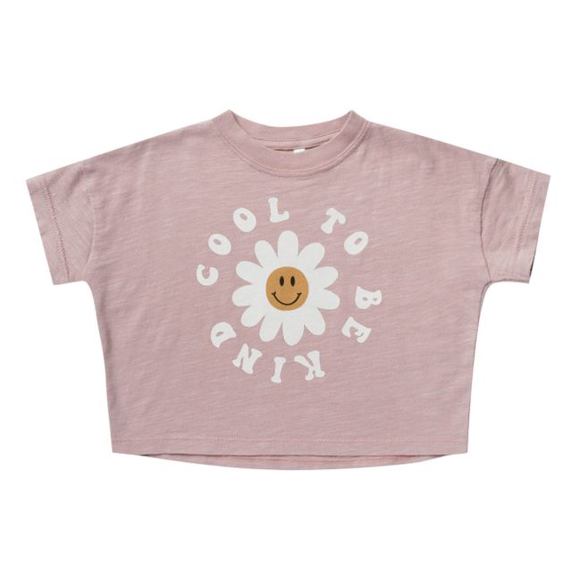 Camiseta Cropped Cool To Be Kind Rosa Viejo