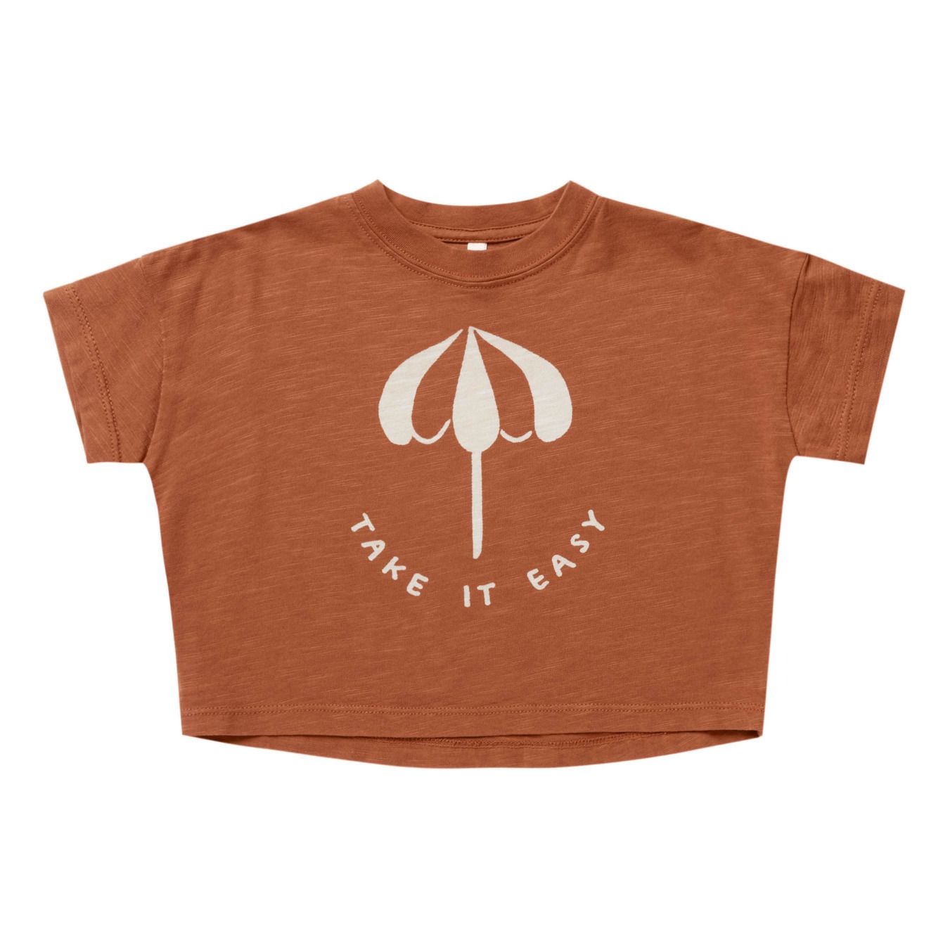Camiseta Cropped Take It Easy | Camel- Imagen del producto n°0