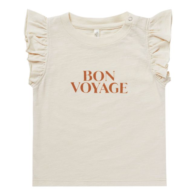 Camiseta de tirantes Bon Voyage Crema