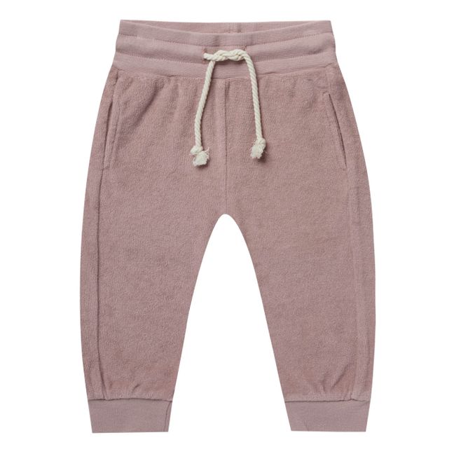Terry Cloth Joggers Dusty Pink
