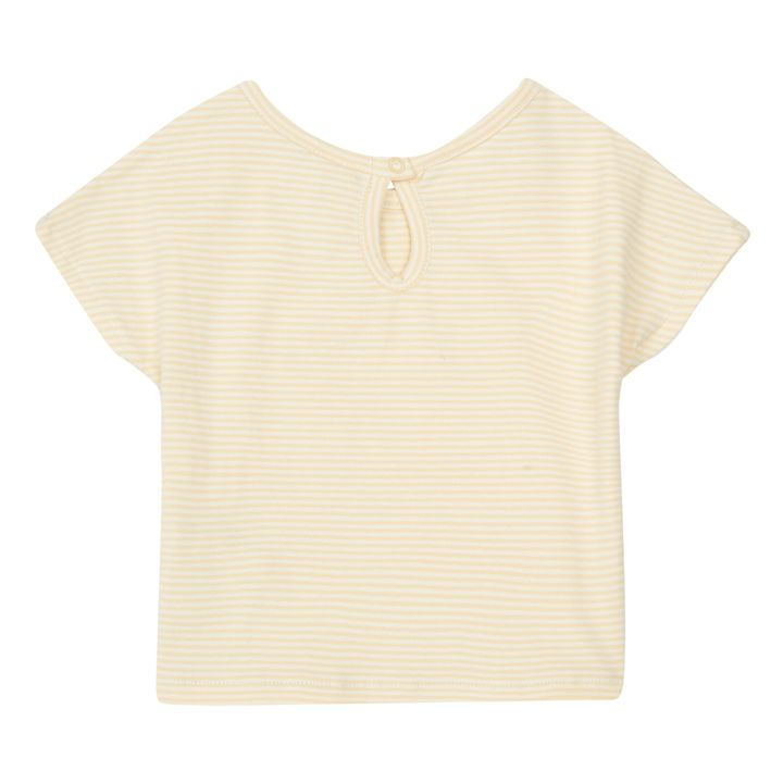 Baby-T-Shirt Bio-Baumwolle Gestreift Beige- Produktbild Nr. 1