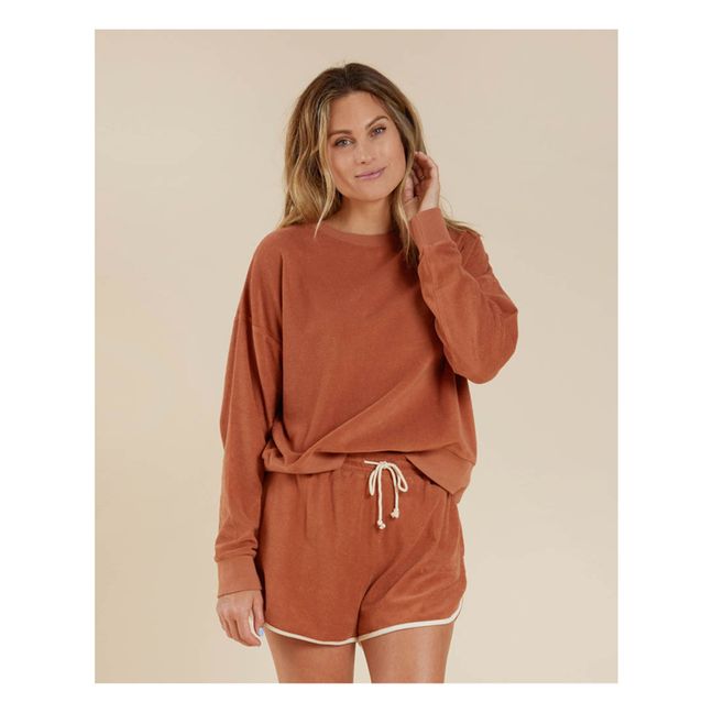 Terry Cloth Shorts - Women’s Collection - Terracotta