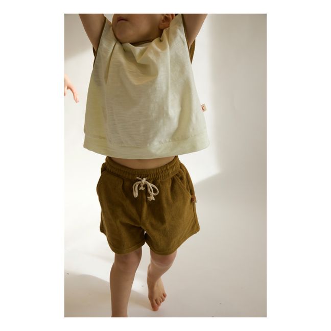 Paulette Cutty T-shirt and Shorts Set - Gamin Gamine x Smallable Exclusive Camel