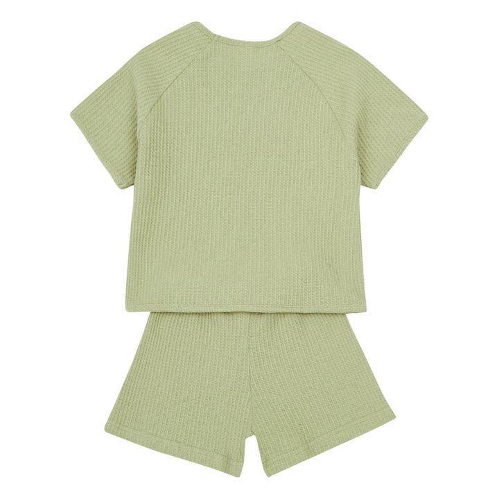 Gamin Gamine - Johnny Pistachio T-shirt and Shorts Set - Gamin Gamine x  Smallable Exclusive - Verde Kaki | Smallable