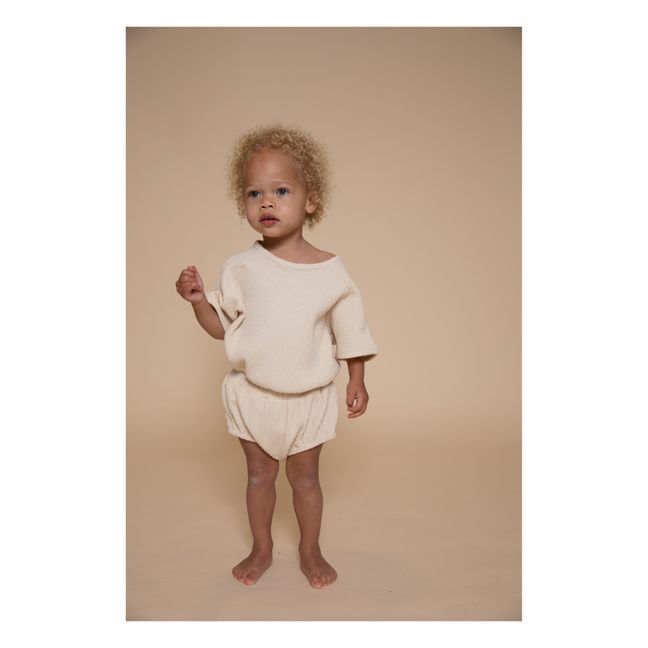 Johnny T-shirt and Bloomers Set - Gamin Gamine x Smallable Exclusive | Ecru