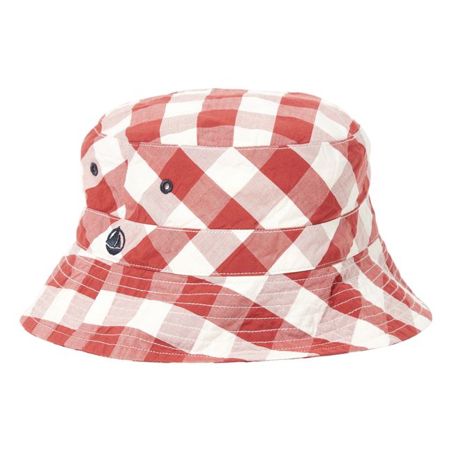 Gingham Bucket Hat Red