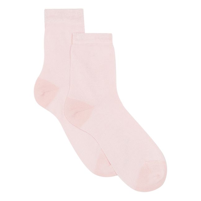 One Ankle Silk Socks Pale pink