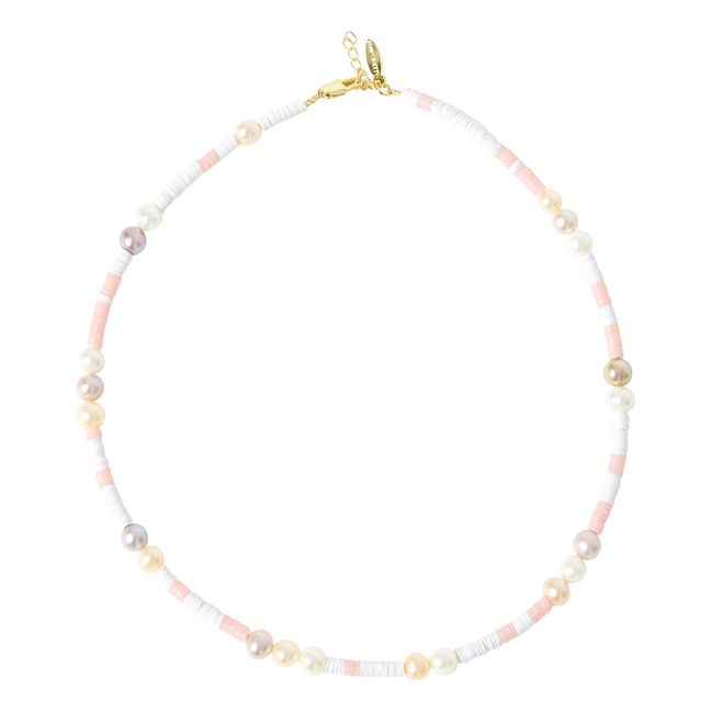 Collier Perles d'Eau Douce Heishi | Blanc