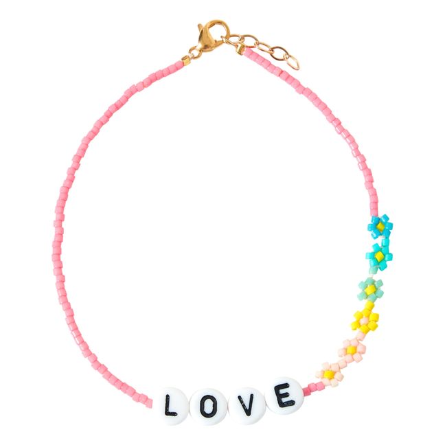 Rainbow Love Ankle Bracelet - Kids’ Collection  | Pink