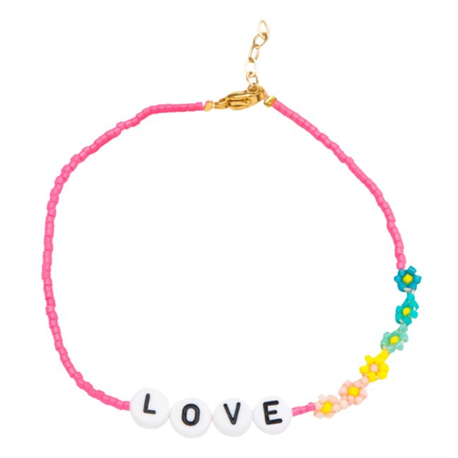 Rainbow Love Ankle Bracelet - Kids’ Collection  | Pink