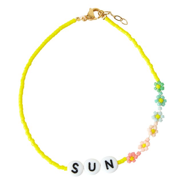 Rainbow Sun Ankle Bracelet - Kids’ Collection - Yellow